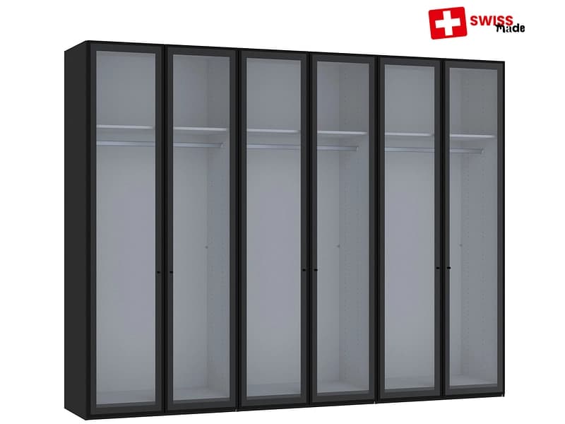 Drehtürenschrank EVOLUTION anthrazitschwarz 6 Türen