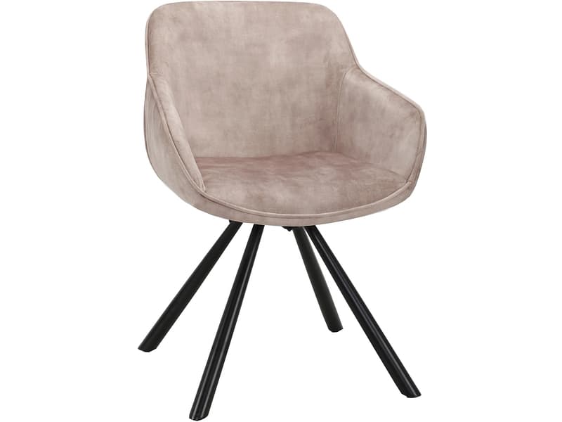 Stuhl TOMMY Stoff beige drehsitz