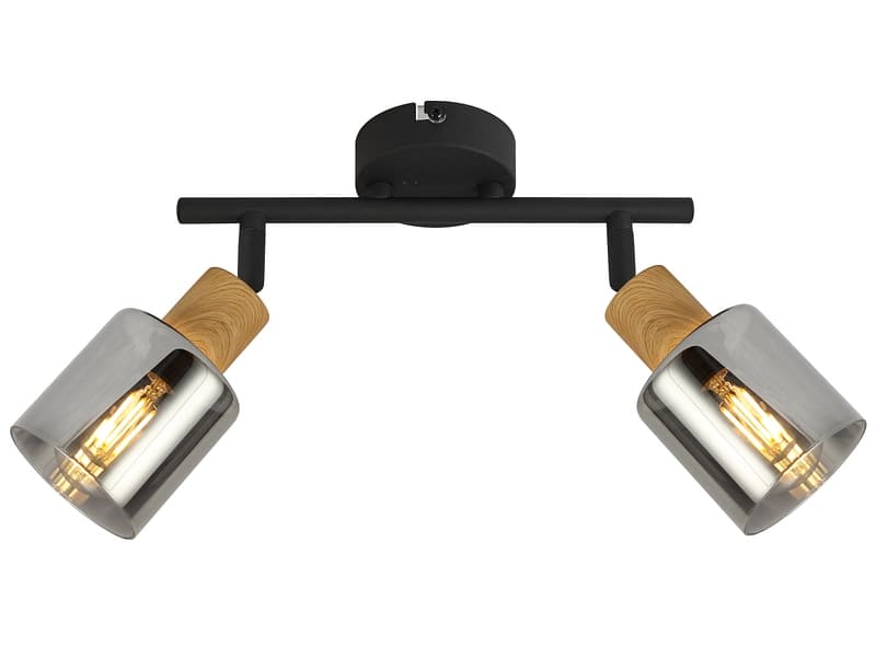 2 Spots GLOW 8cm 25W schwarz