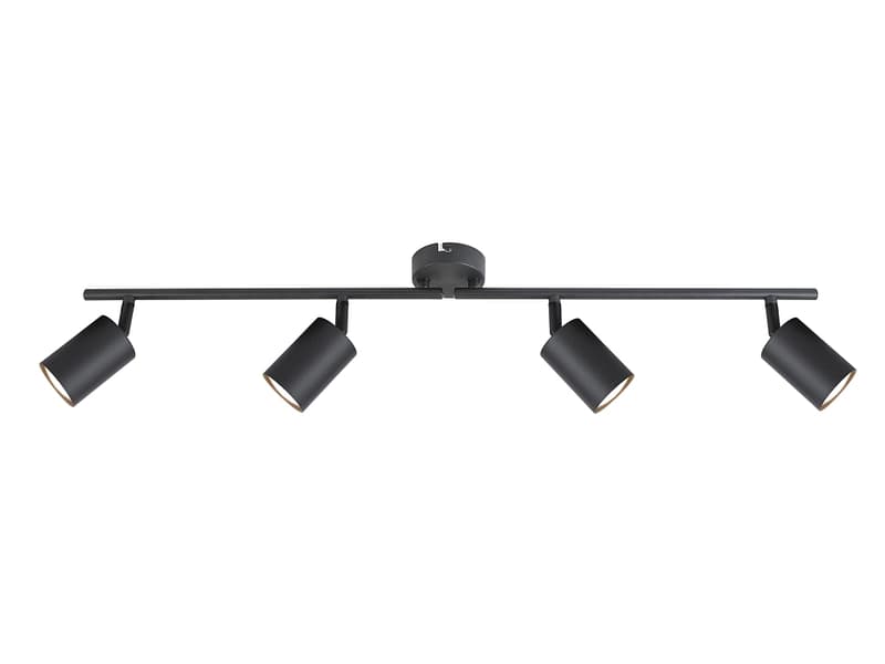 4 Spots AMBRE 79cm 28W schwarz