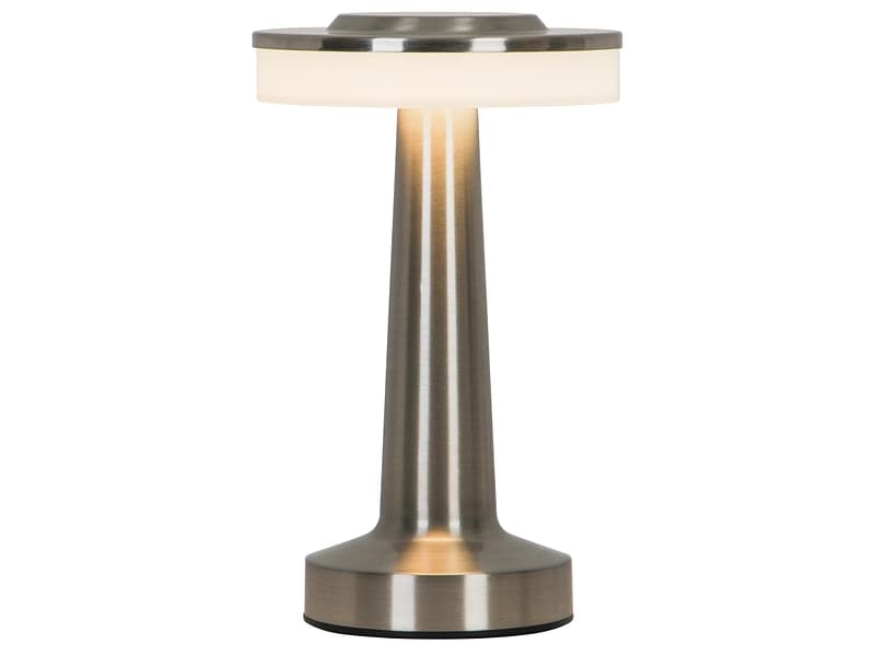 USB-aufladbare Lampe VLORA 20.5cm silberfarben