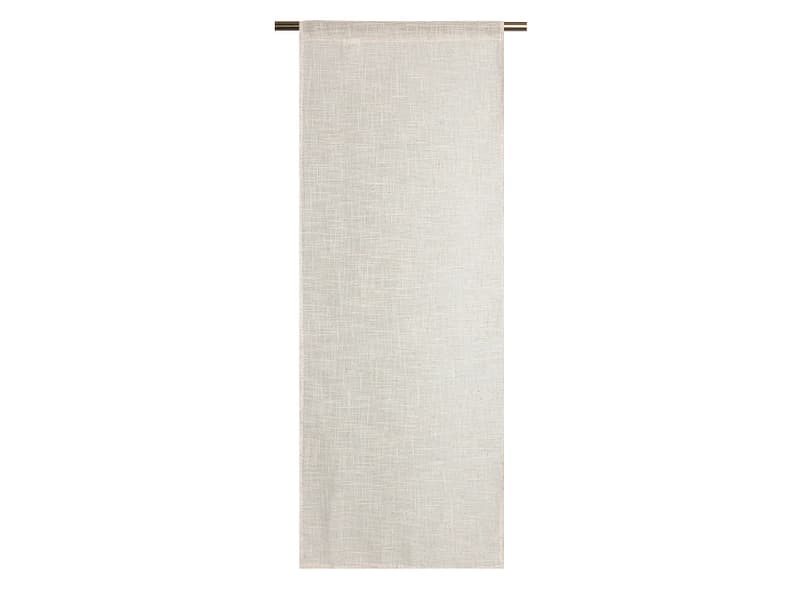Scheibengardinen NEMI 45x120cm kleiderstangegriff durchsichtig dunkelbeige