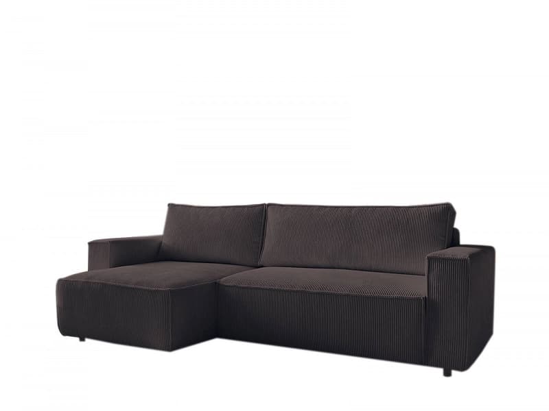 Ecksofa BOBOCHIC NIHAD Cord-Stoff rotbraun