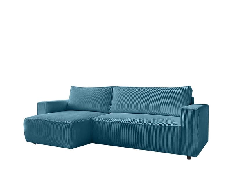 Ecksofa BOBOCHIC NIHAD Cord-Stoff hellblau