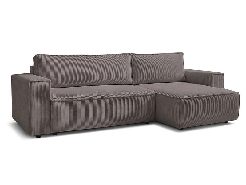 Ecksofa BOBOCHIC NIHAD Cord-Stoff taupe