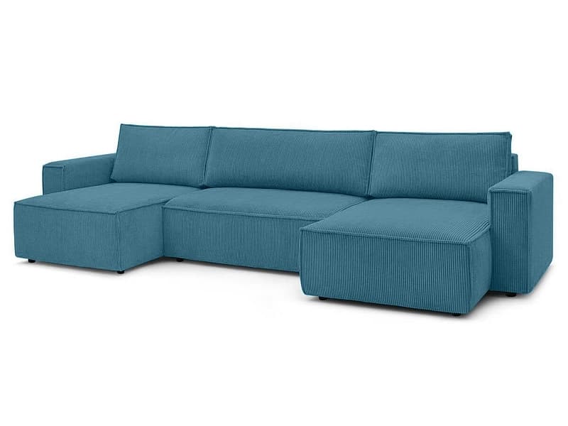 Wohnlandschaft BOBOCHIC NIHAD Cord-Stoff hellblau
