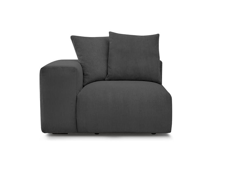Modulare Sessel für Sofa BOBOCHIC VOLTAIRE Cord-Stoff dunkelgrau
