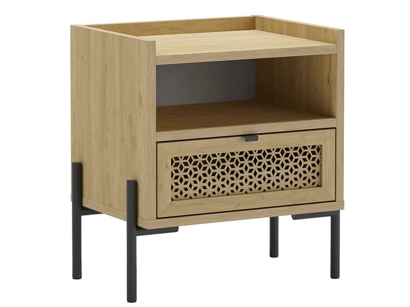 Nachttisch MARCKERIC INCA 1 Schublade 45x35x52cm eiche melamin