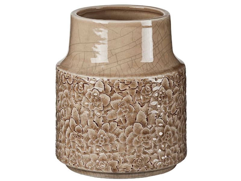 Vase FLOWER 13.5x13.5x15.8cm beige