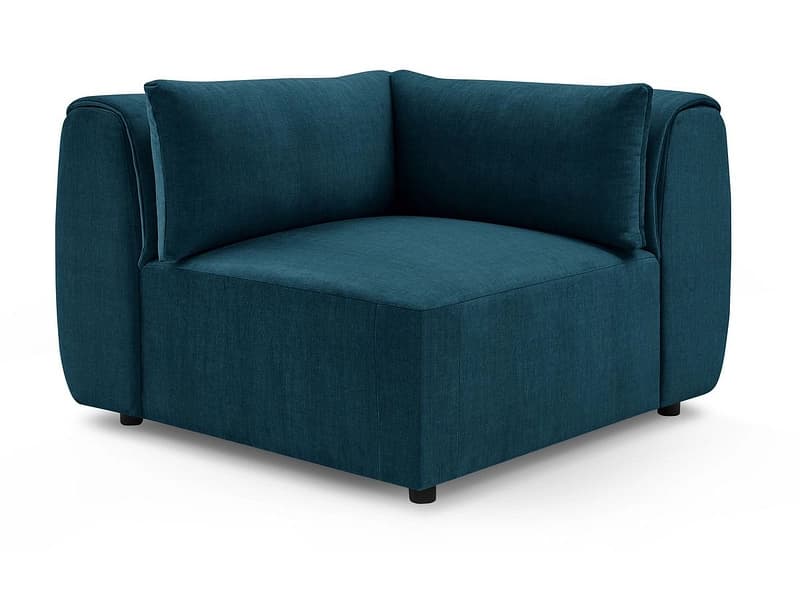 Ecke für modulare Sofas BOBOCHIC JEANNE Samt dunkelblau