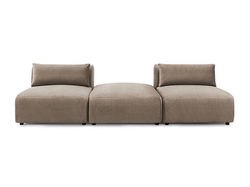 3er Sofa BOBOCHIC JEANNE Samt taupe