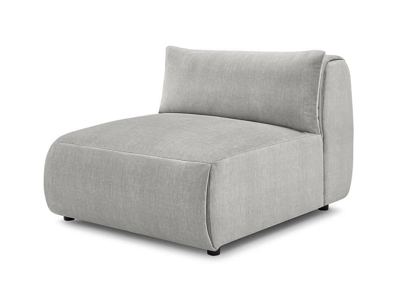 Modulare Sessel für Sofa BOBOCHIC JEANNE Samt hellgrau
