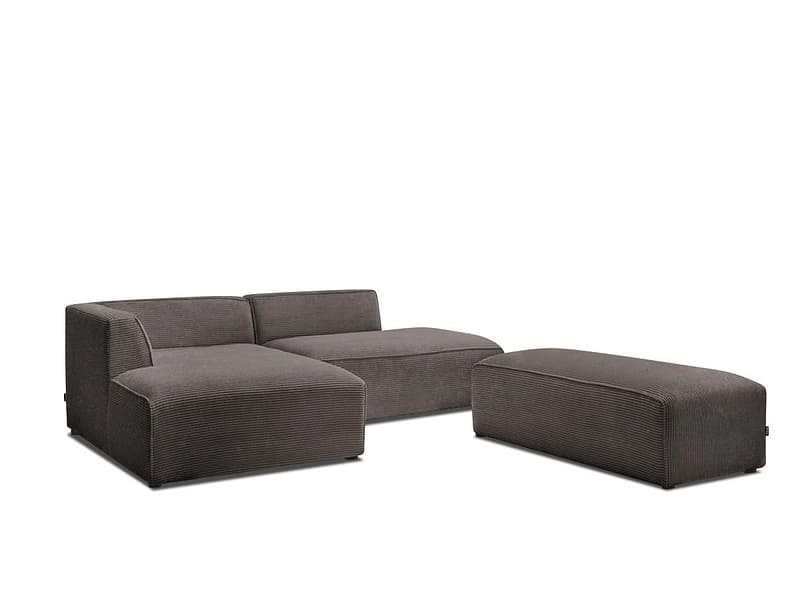 Ecksofa BOBOCHIC MEGEVE Cord-Stoff rotbraun
