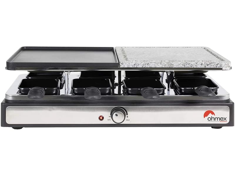 OHMEX Multifunktionsraclettegrill RCL-4180 8 personen