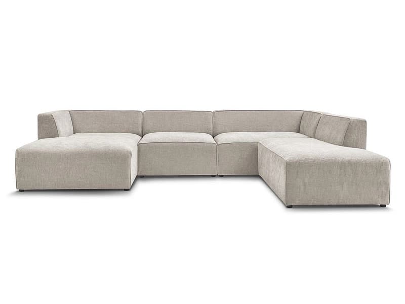 Wohnlandschaft BOBOCHIC MEGEVE Stoff mit Textur beige