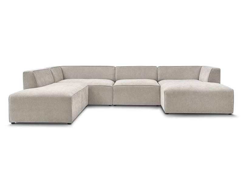 Wohnlandschaft BOBOCHIC MEGEVE Stoff mit Textur beige
