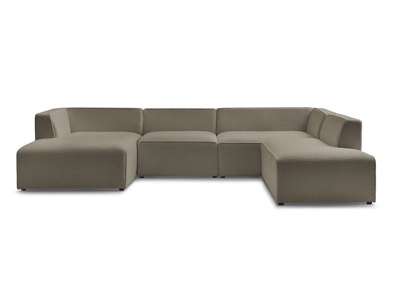 Wohnlandschaft BOBOCHIC MEGEVE Boucle-Stoff rotbraun