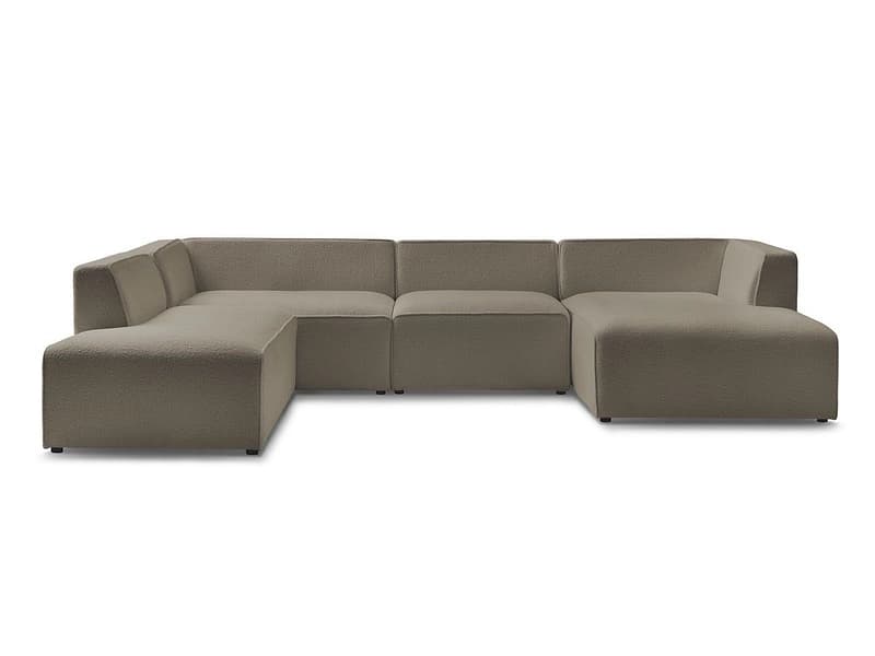 Wohnlandschaft BOBOCHIC MEGEVE Boucle-Stoff rotbraun
