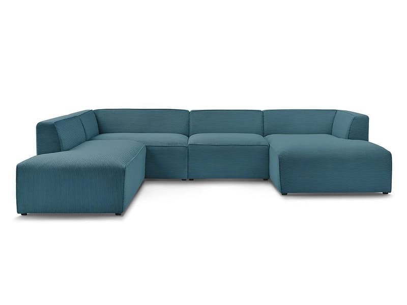Wohnlandschaft BOBOCHIC MEGEVE Cord-Stoff dunkelblau