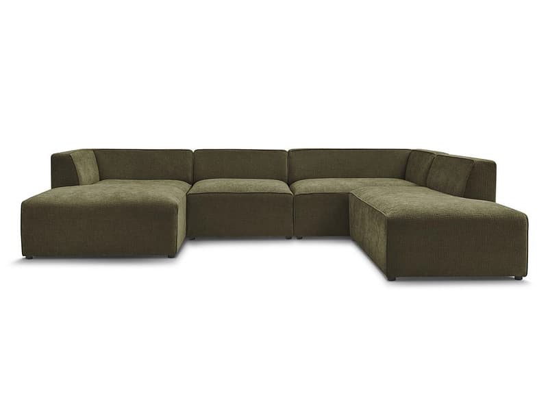 Wohnlandschaft BOBOCHIC MEGEVE Stoff mit Textur grün