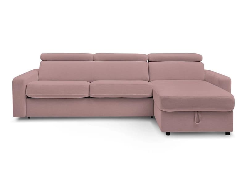 Ecksofa BOBOCHIC MONACO Stoff rosa