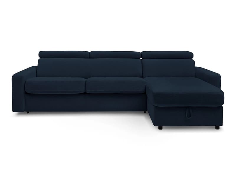 Ecksofa BOBOCHIC MONACO Stoff dunkelblau