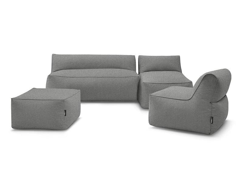 Gartensofa BOBOCHIC RIVIERA Stoff dunkelgrau