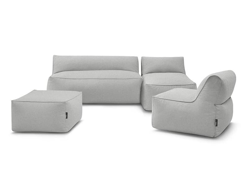 Gartensofa BOBOCHIC RIVIERA Stoff hellgrau