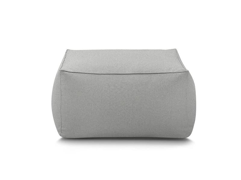 Gartenhocker BOBOCHIC RIVIERA Stoff Hellgrau