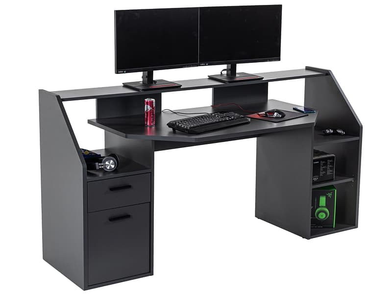 Gaming Schreibtisch ALIEN 50.2x180x92.2cm anthrazit