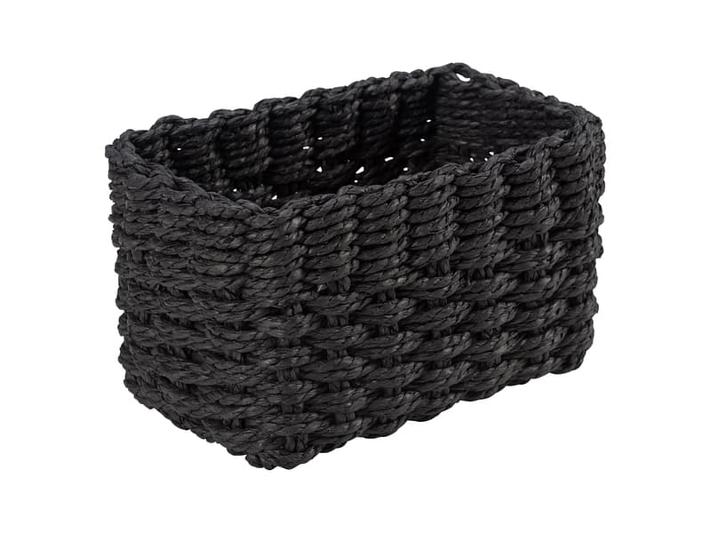 Aufbewahrungskorb LANCELOT schwarz 11x17x10cm