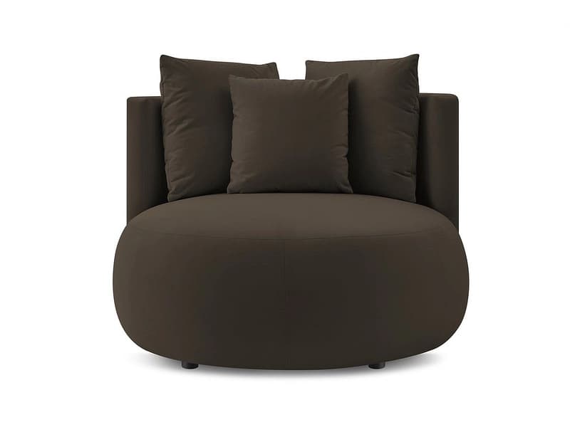 Sessel BOBOCHIC CESAR Samt rotbraun