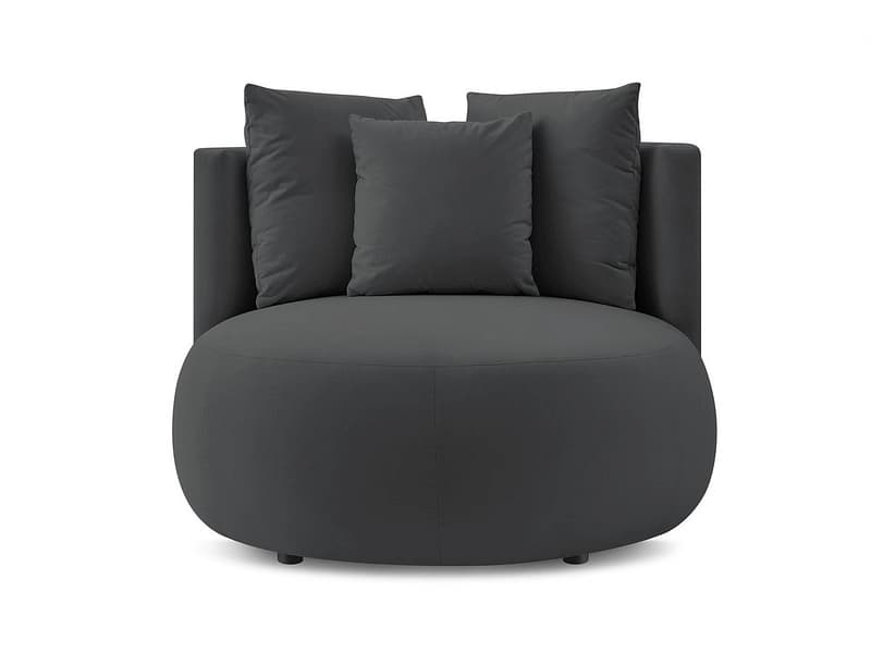 Sessel BOBOCHIC CESAR Samt dunkelgrau