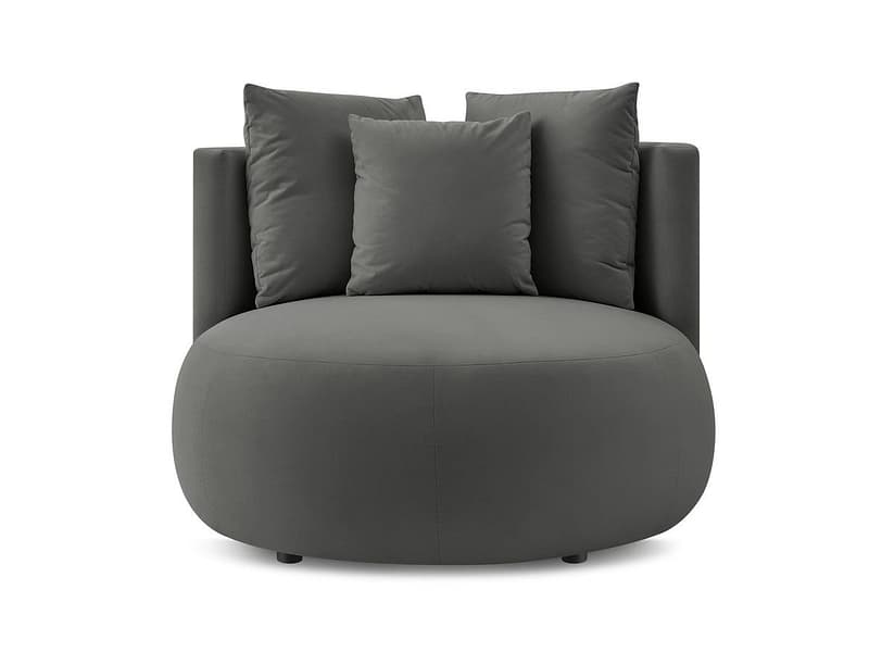 Sessel BOBOCHIC CESAR Samt hellgrau