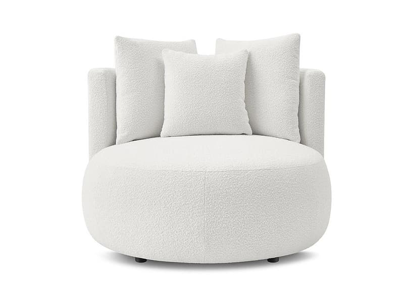 Sessel BOBOCHIC CESAR Boucle-Stoff weiss