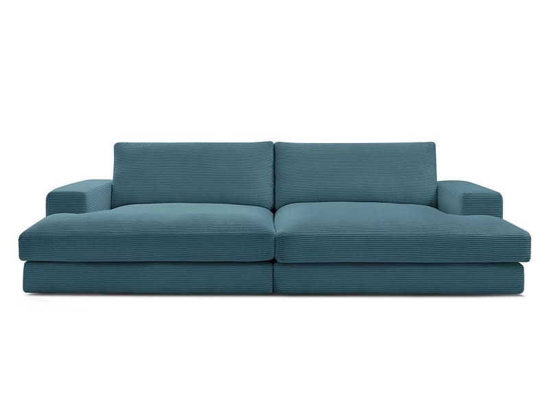 Sofa BOBOCHIC LEONARD Cord-Stoff hellblau
