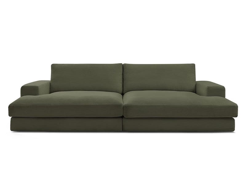Sofa BOBOCHIC LEONARD Cord-Stoff hellgrün