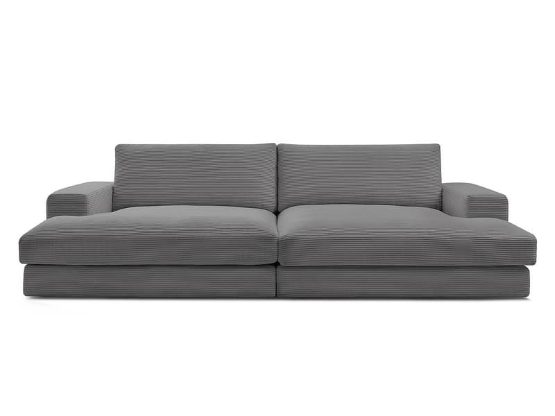 Sofa BOBOCHIC LEONARD Cord-Stoff dunkelgrau