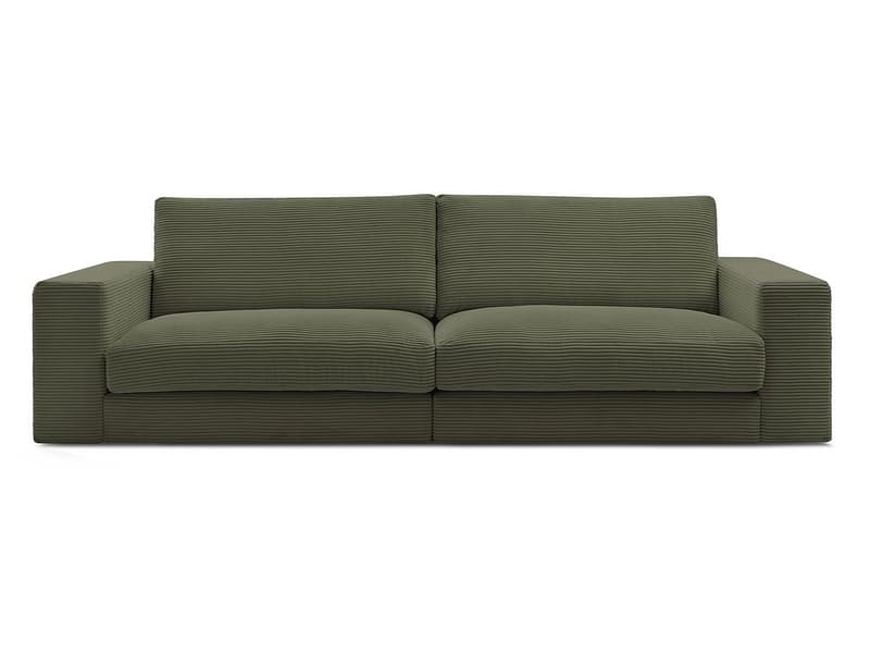 3er Sofa BOBOCHIC LEONARD Stoff mit Textur hellgrün