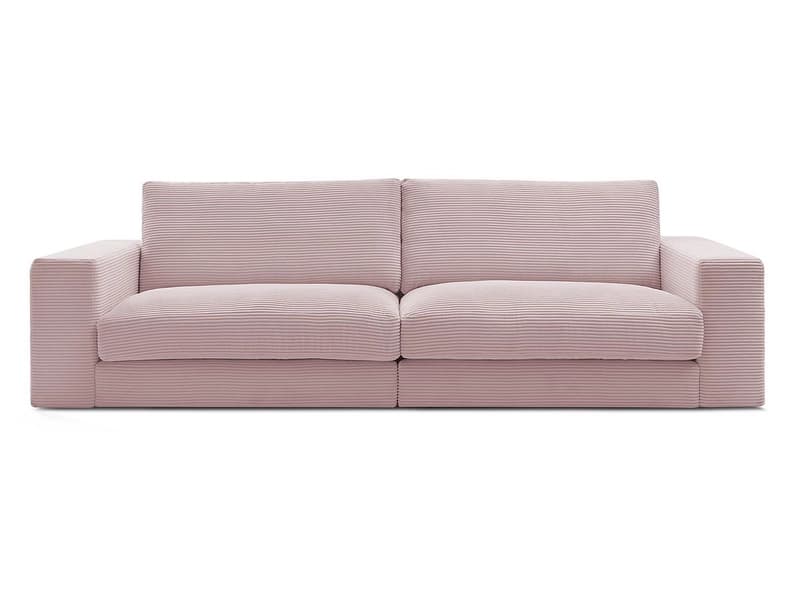 3er Sofa BOBOCHIC LEONARD Stoff mit Textur violett