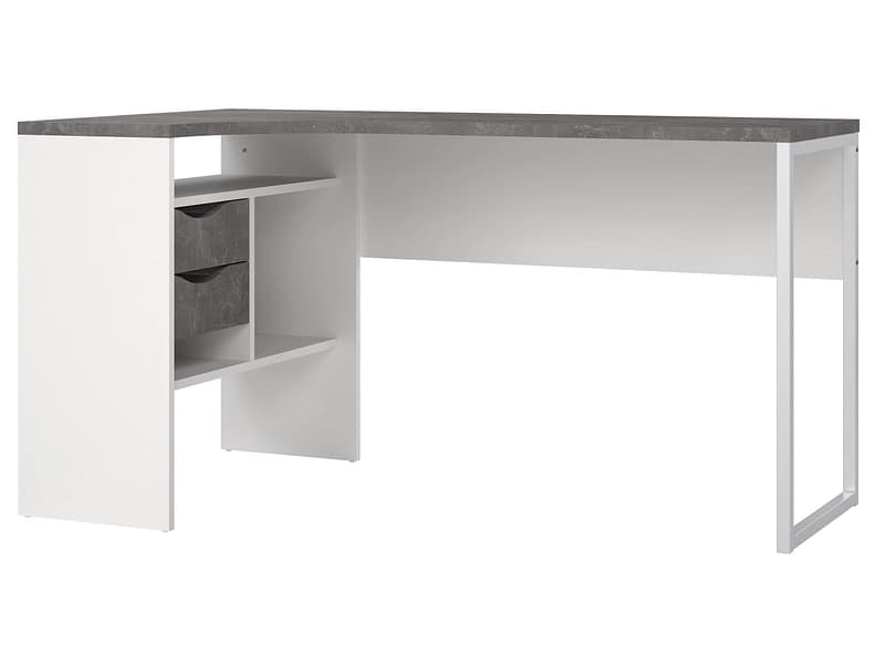 Eckschreibtisch YASMINE 81x145.1x76.8cm beton