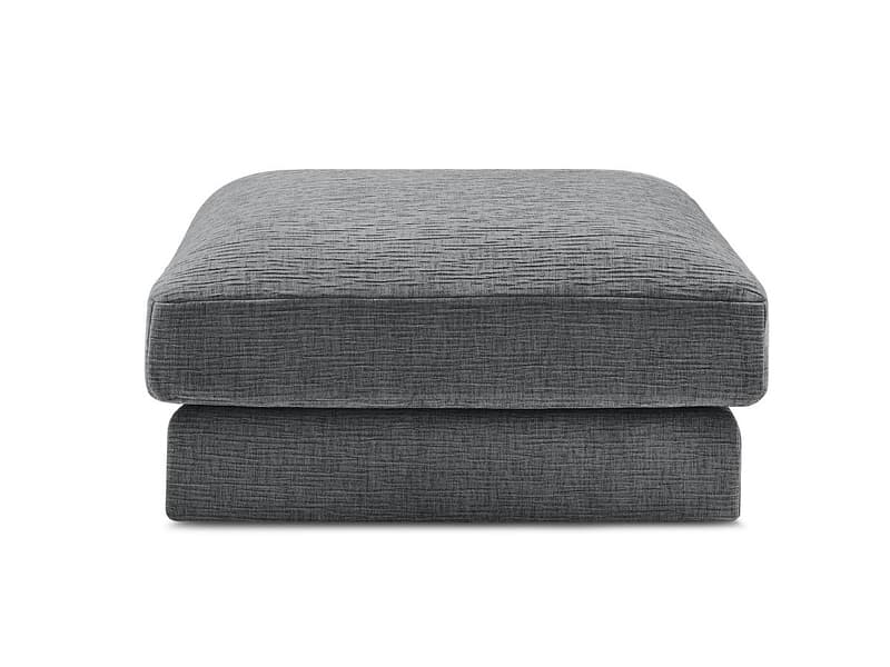 Hocker BOBOCHIC LEONARD 86x86x43cm stoff mit textur dunkelgrau