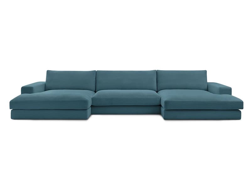 Wohnlandschaft BOBOCHIC LEONARD Cord-Stoff hellblau