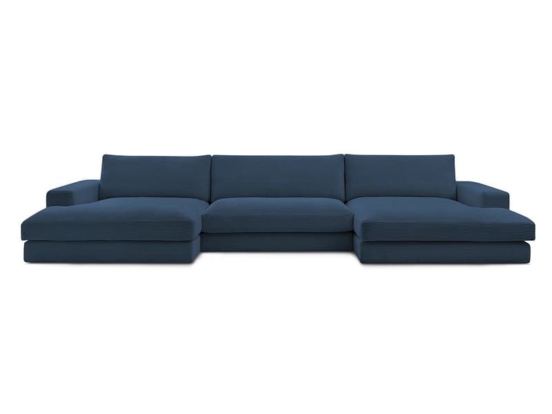 Wohnlandschaft BOBOCHIC LEONARD Cord-Stoff dunkelblau