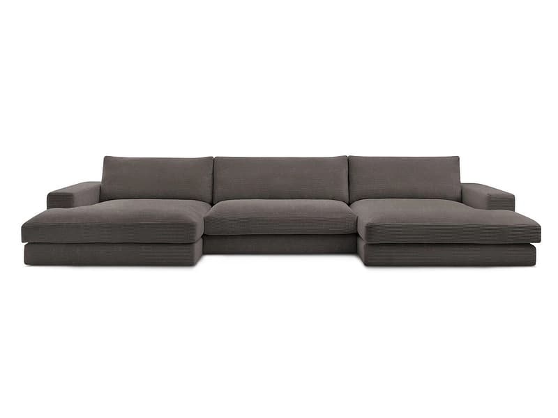 Wohnlandschaft BOBOCHIC LEONARD Cord-Stoff rotbraun