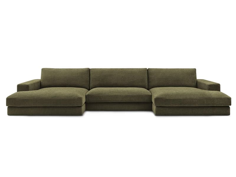Wohnlandschaft BOBOCHIC LEONARD Stoff mit Textur grün