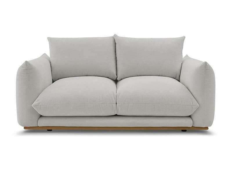 2er Sofa BOBOCHIC ERNEST Stoff hellgrau