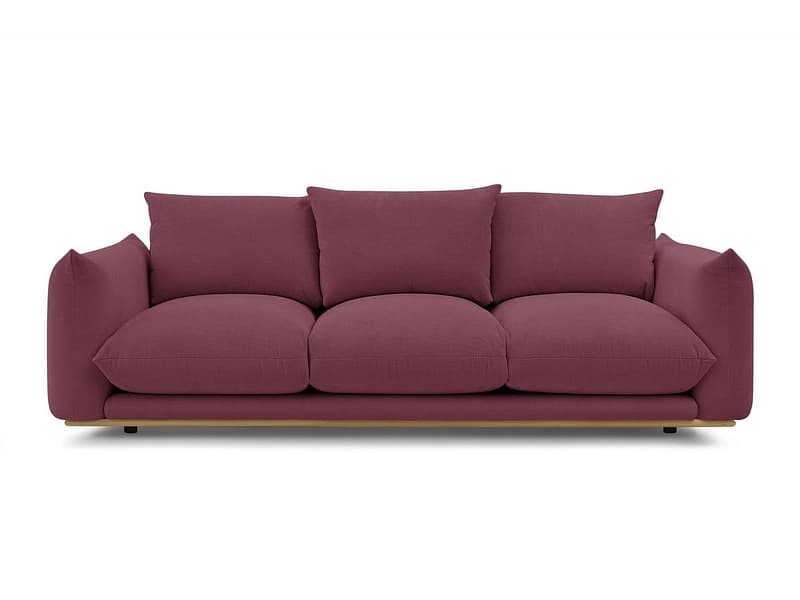 3er Sofa BOBOCHIC ERNEST Stoff rot