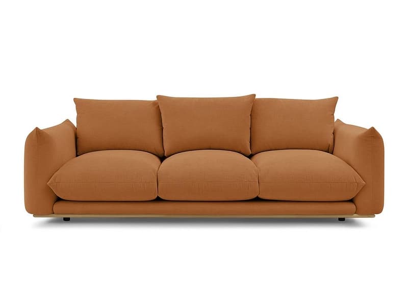 3er Sofa BOBOCHIC ERNEST Stoff orange