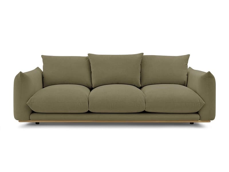 3er Sofa BOBOCHIC ERNEST Stoff grün